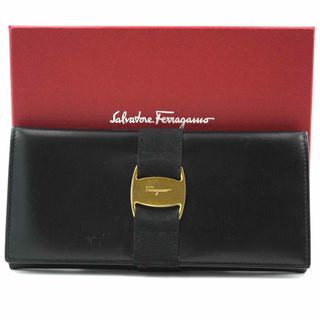 サルヴァトーレフェラガモ(Salvatore Ferragamo)の【美品】Ferragamo フェラガモ ヴァラリボン　ゴールド金具(財布)