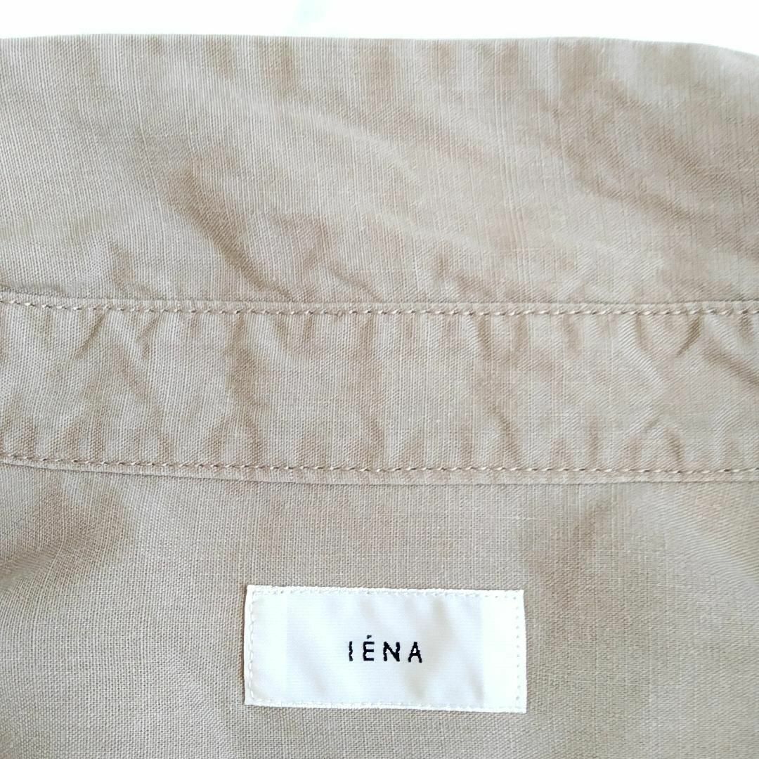 IENA(イエナ)のイエナ 長袖シャツワンピース ベージュ ベルト付 サイズ38 bt9 レディースのワンピース(ロングワンピース/マキシワンピース)の商品写真