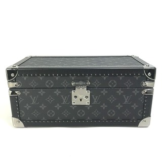 ルイヴィトン(LOUIS VUITTON)のルイヴィトン LOUIS VUITTON コフレ アクセソワール M44127 モノグラムエクリプス トランク 腕時計ケース ジュエリーボックス BOX アクセサリーケース モノグラムエクリプスキャンバス ブラック 美品(ハンドバッグ)