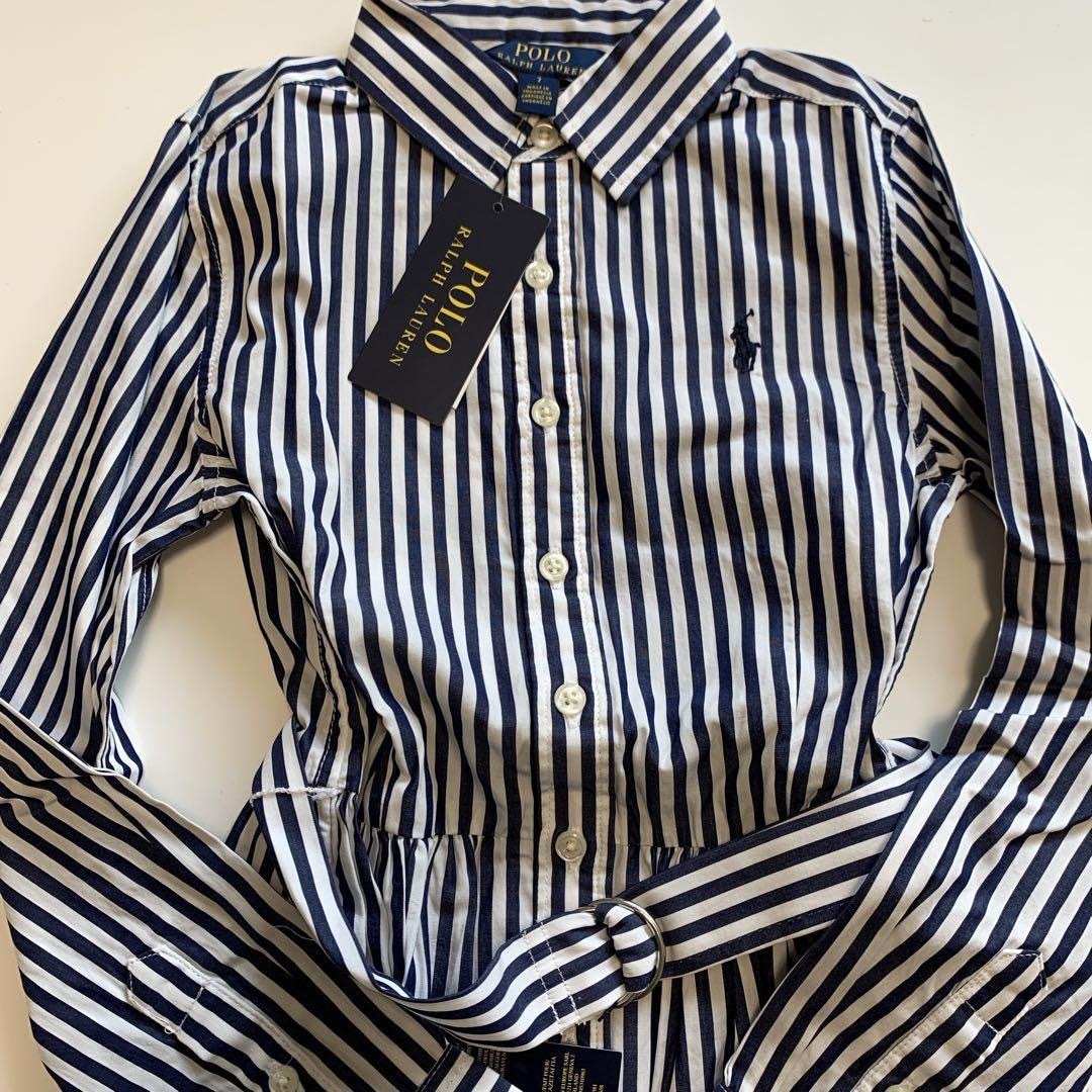 Ralph Lauren - 【新品】ラルフローレン ストライプ シャツ ワンピース