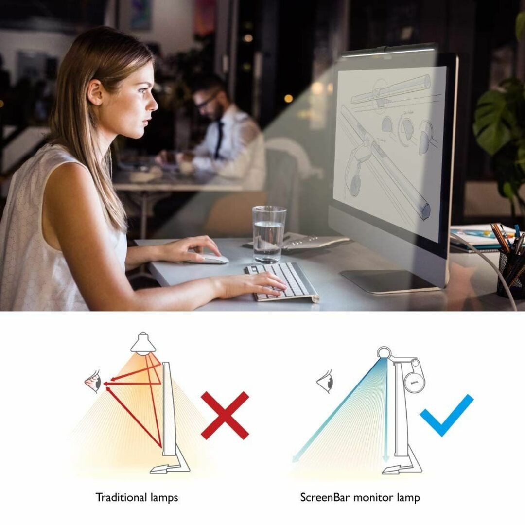 BenQ ScreenBar スクリーンバー モニター 掛け式ライト【デスクライの