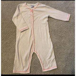 プチバトー(PETIT BATEAU)のプチバトーロンパース　カバーオール　75cm (ロンパース)