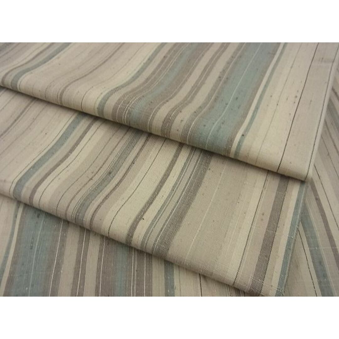 平和屋野田店□上質な紬 間道 逸品 n-zb0195 - 着物 平和屋野田店■上質な紬 単衣 吉祥文 逸品 n-kg3356