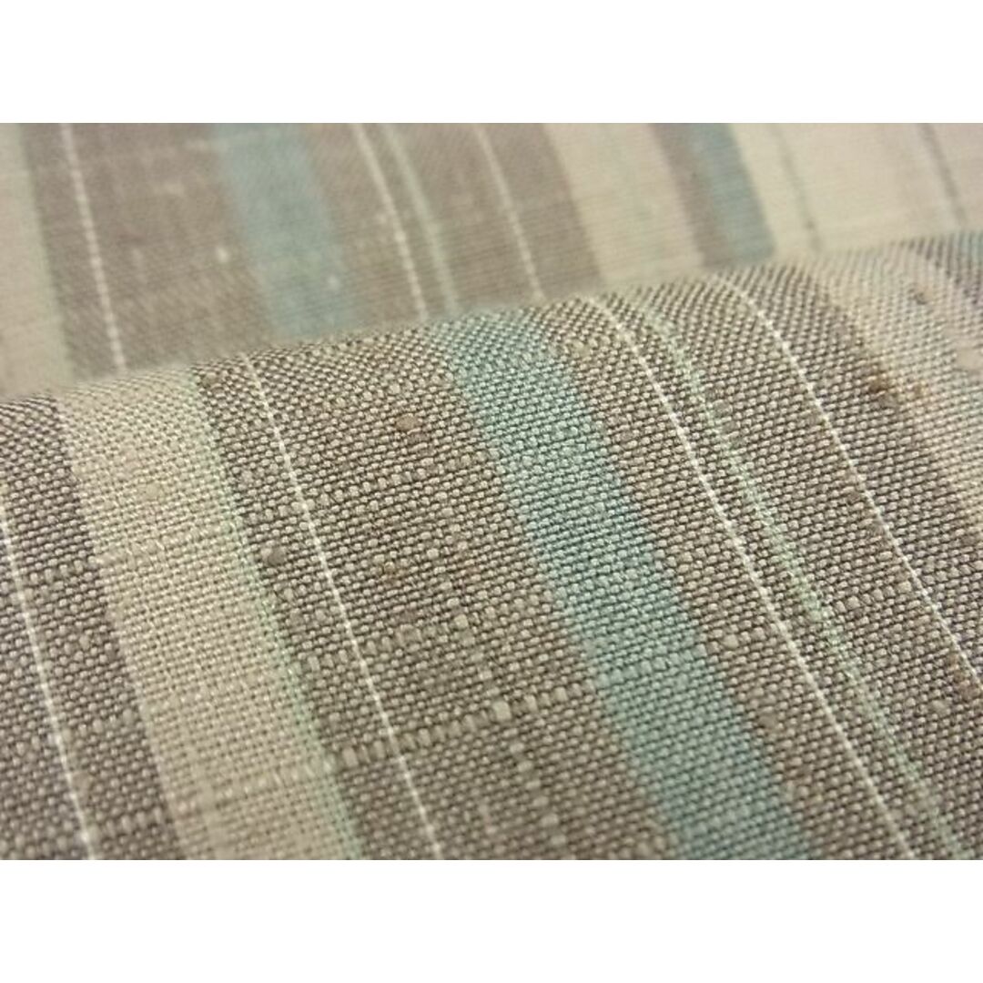 平和屋野田店□上質な紬 間道 逸品 n-zb0195 - 着物 平和屋野田店■上質な紬 単衣 吉祥文 逸品 n-kg3356