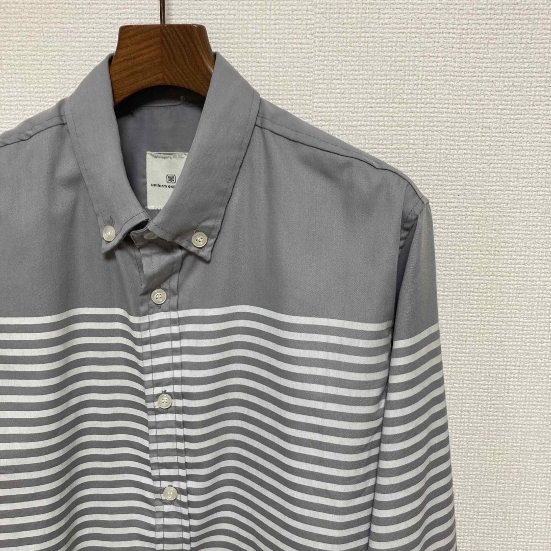 uniform experiment(ユニフォームエクスペリメント)のuniform experiment■ボーダー カフスライン ボタンダウンシャツ メンズのトップス(シャツ)の商品写真