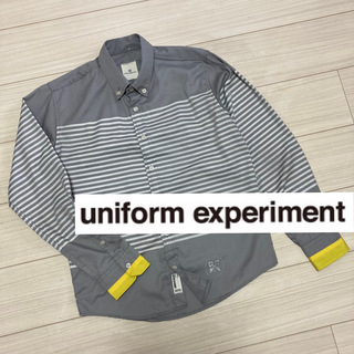 ユニフォームエクスペリメント(uniform experiment)のuniform experiment■ボーダー カフスライン ボタンダウンシャツ(シャツ)