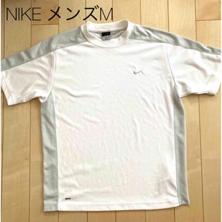 ナイキ(NIKE)の美品⚫︎ナイキ NIKE【M】スポーツTシャツ　ストレッチ　メンズ　ホワイト　白(Tシャツ/カットソー(半袖/袖なし))