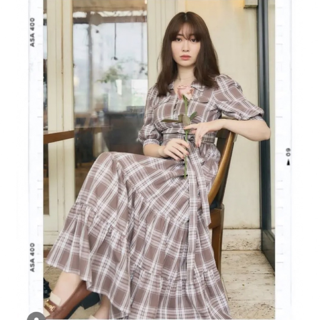 herlipto Bergamo Plaid Tiered Long Dress