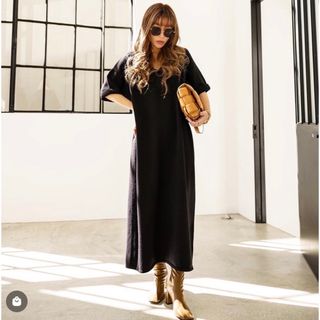 着用一回のみ!glam lips Knit set-up BLACK