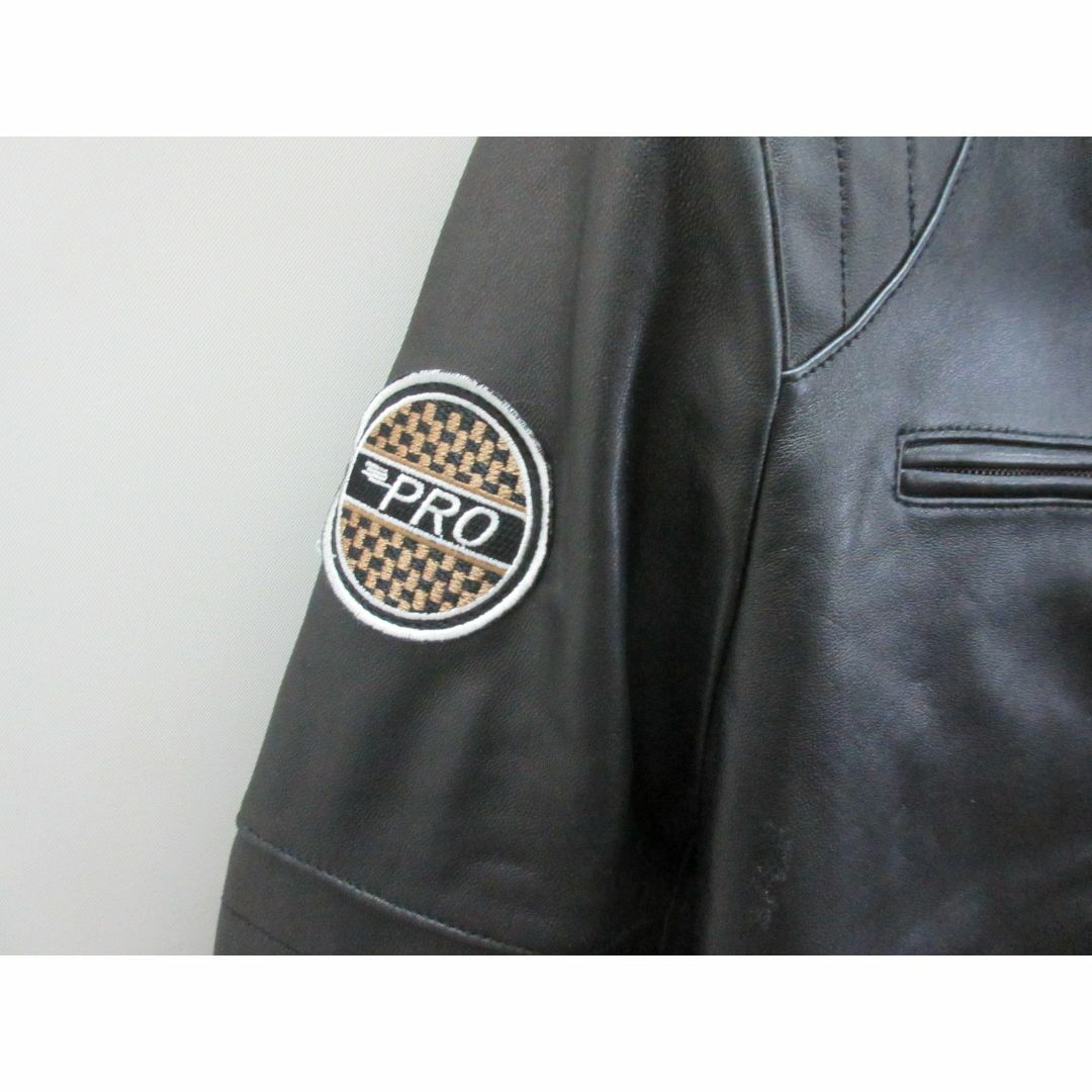 【karaku】本革ライダースJKT BK L