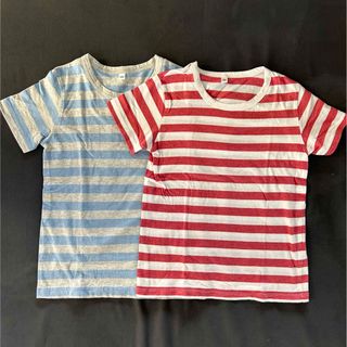 ムジルシリョウヒン(MUJI (無印良品))の無印良品☆ボーダーTシャツ2枚セット☆size120(Tシャツ/カットソー)