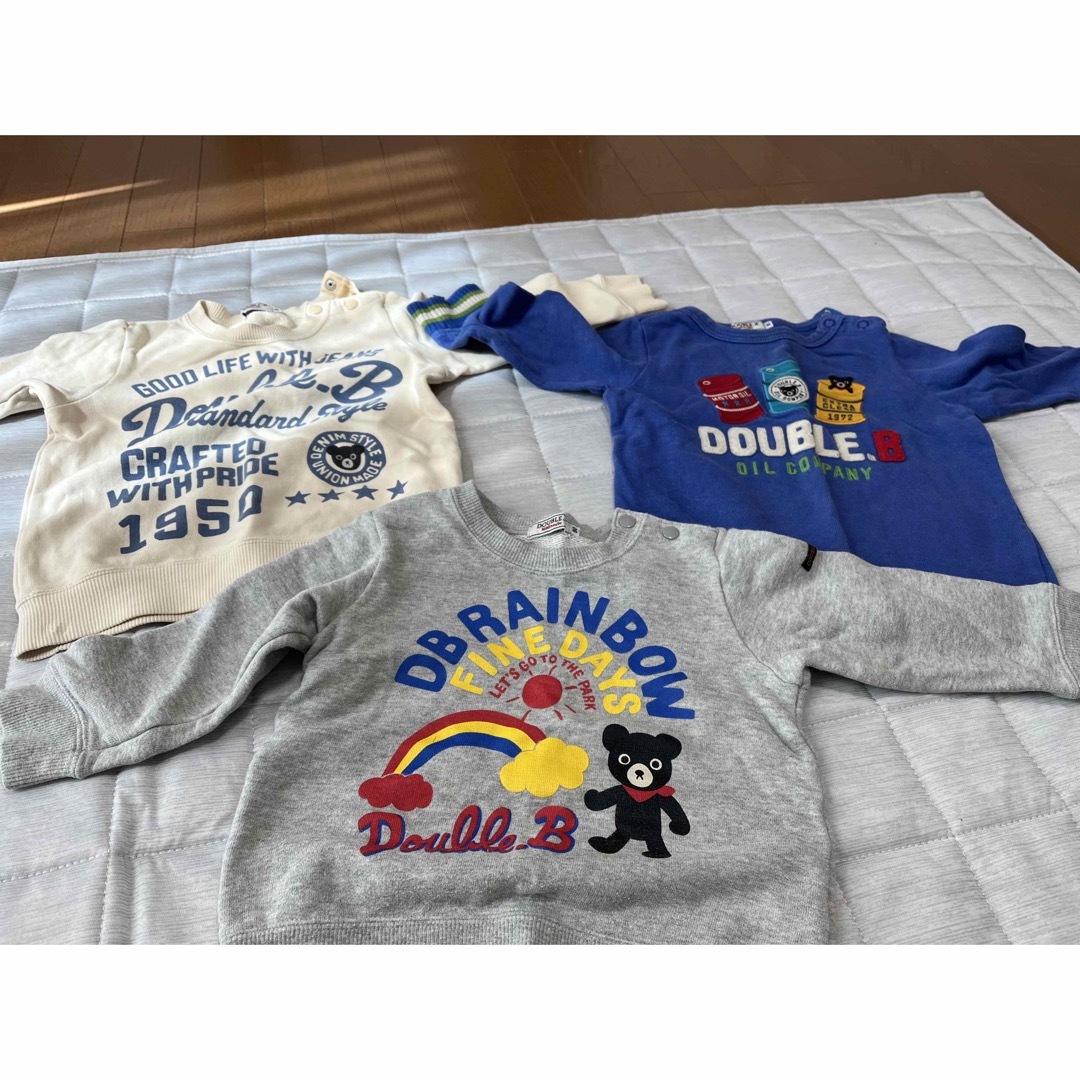 ダブルビー トレーナー 3枚 90サイズ