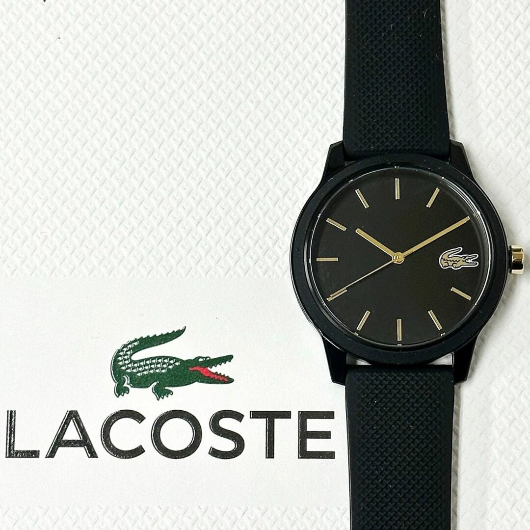 LACOSTE   ラコステ 時計 レディース 腕時計 ブラック ゴールド ラバー