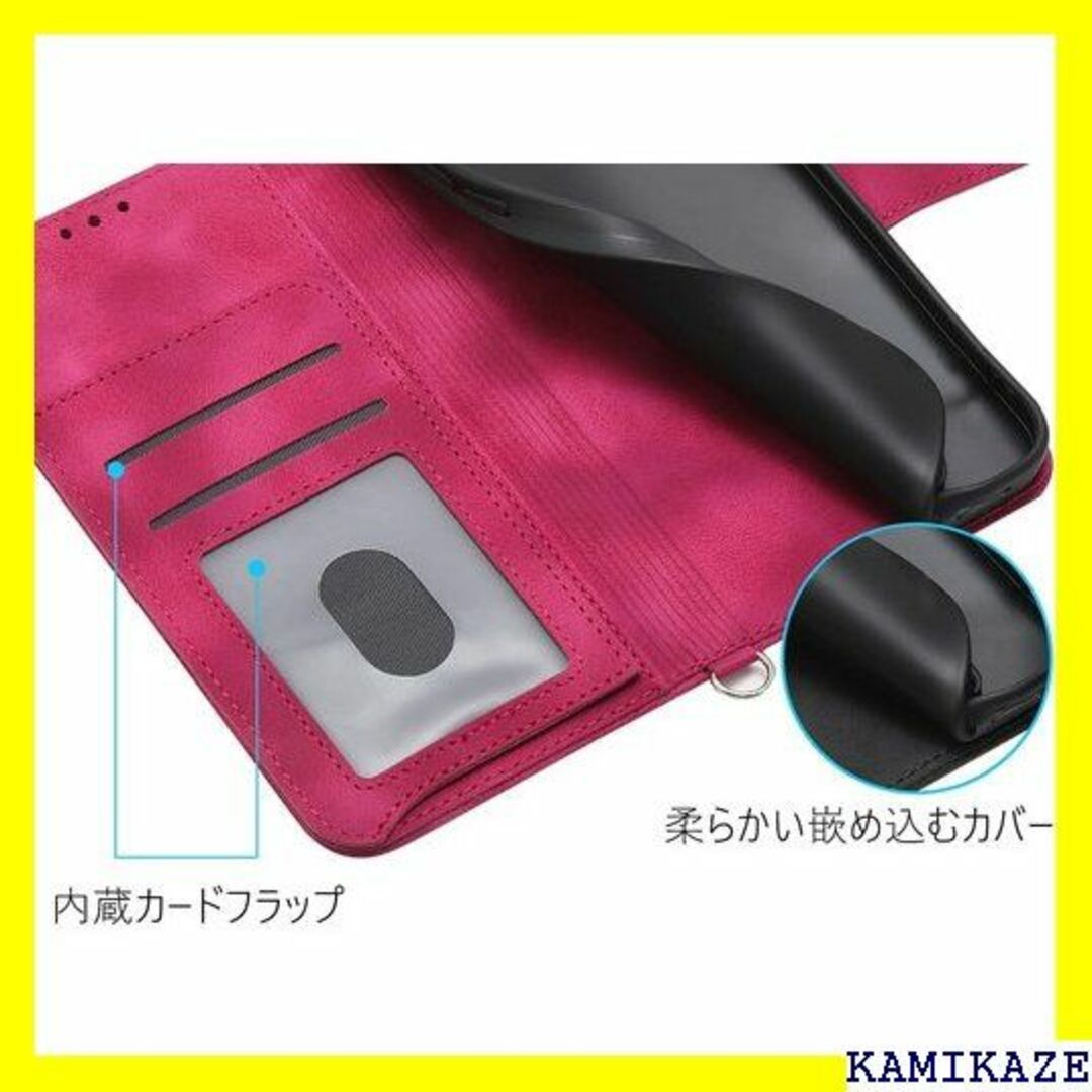 ☆送料無料 らくらくF-52B 手帳型スマホケース 可愛い ース 赤紫 1317 スマホ/家電/カメラのスマホ/家電/カメラ その他(その他)の商品写真