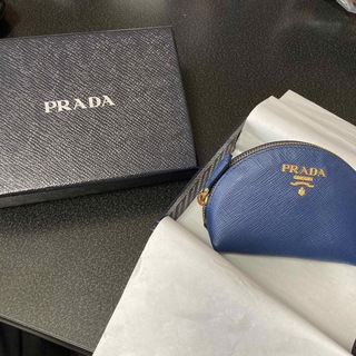 プラダ(PRADA)のプラダ　コインケース　ブルー(コインケース)