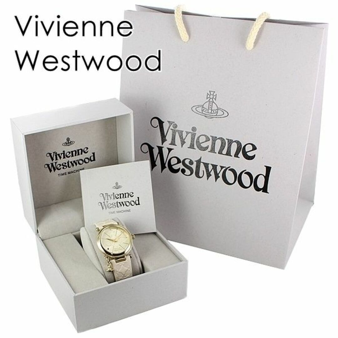 Vivienne Westwood(ヴィヴィアンウエストウッド)の【ショッパー付き】ヴィヴィアン ウエストウッド 時計 レディース 腕時計 オーブチャーム ホワイトレザー VV006WHWH レディースのファッション小物(腕時計)の商品写真