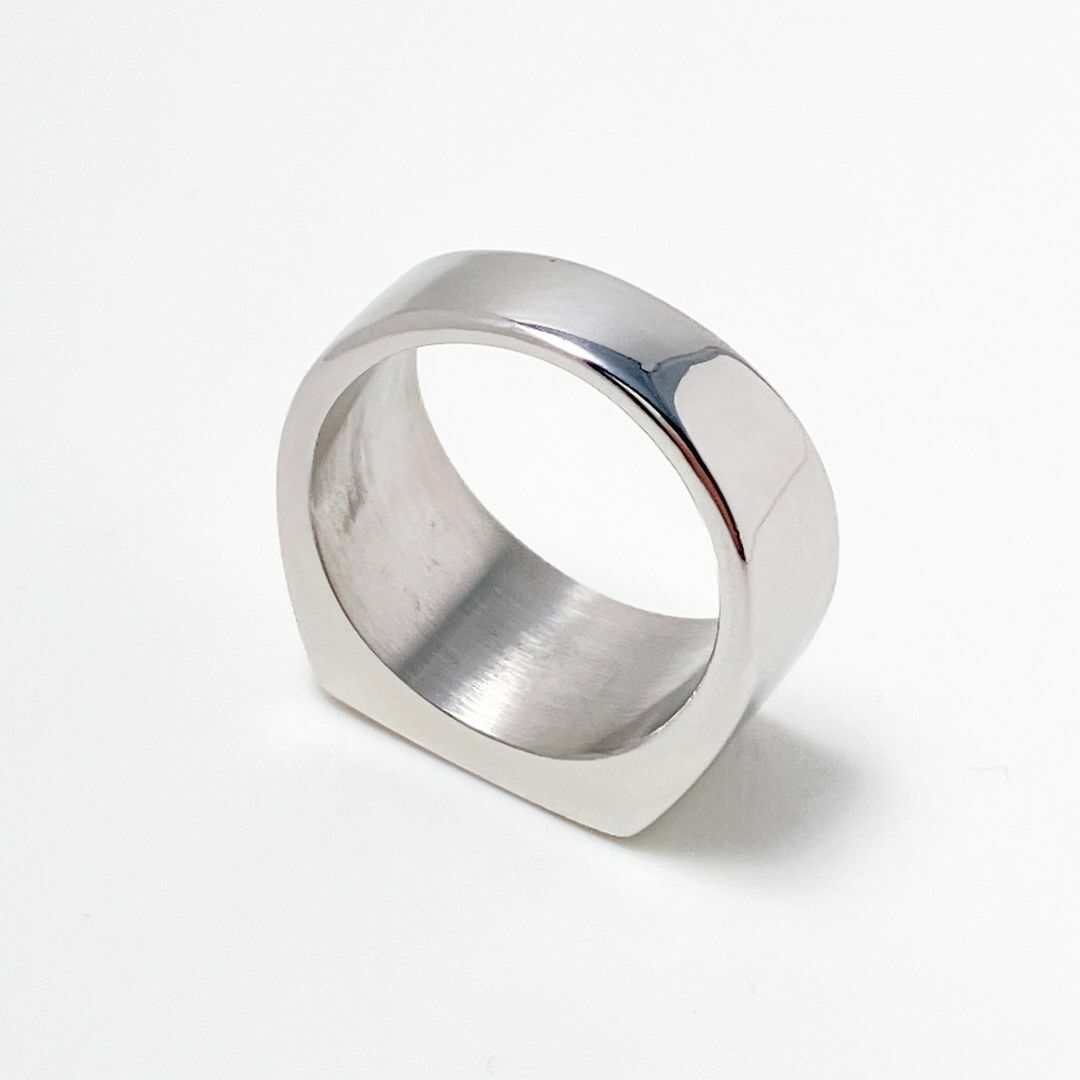 【未使用】スクエア リング 指輪 アクセサリー ジュエリー シルバー メンズ メンズのアクセサリー(リング(指輪))の商品写真