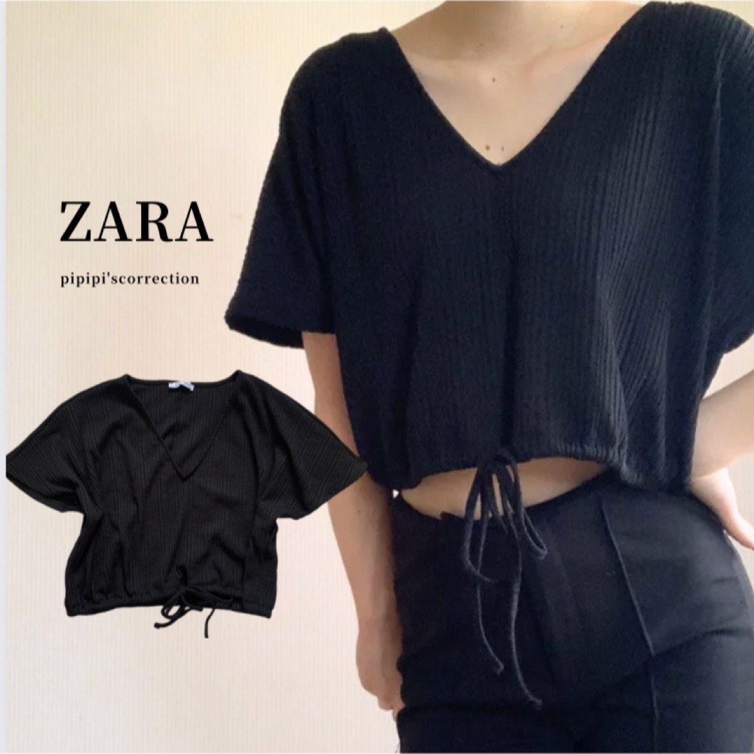 ZARA(ザラ)のZARA 美品　トップス　半袖　カットソー　 レディースのトップス(カットソー(半袖/袖なし))の商品写真