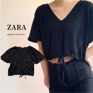 ザラ(ZARA)のZARA 美品　トップス　半袖　カットソー　(カットソー(半袖/袖なし))