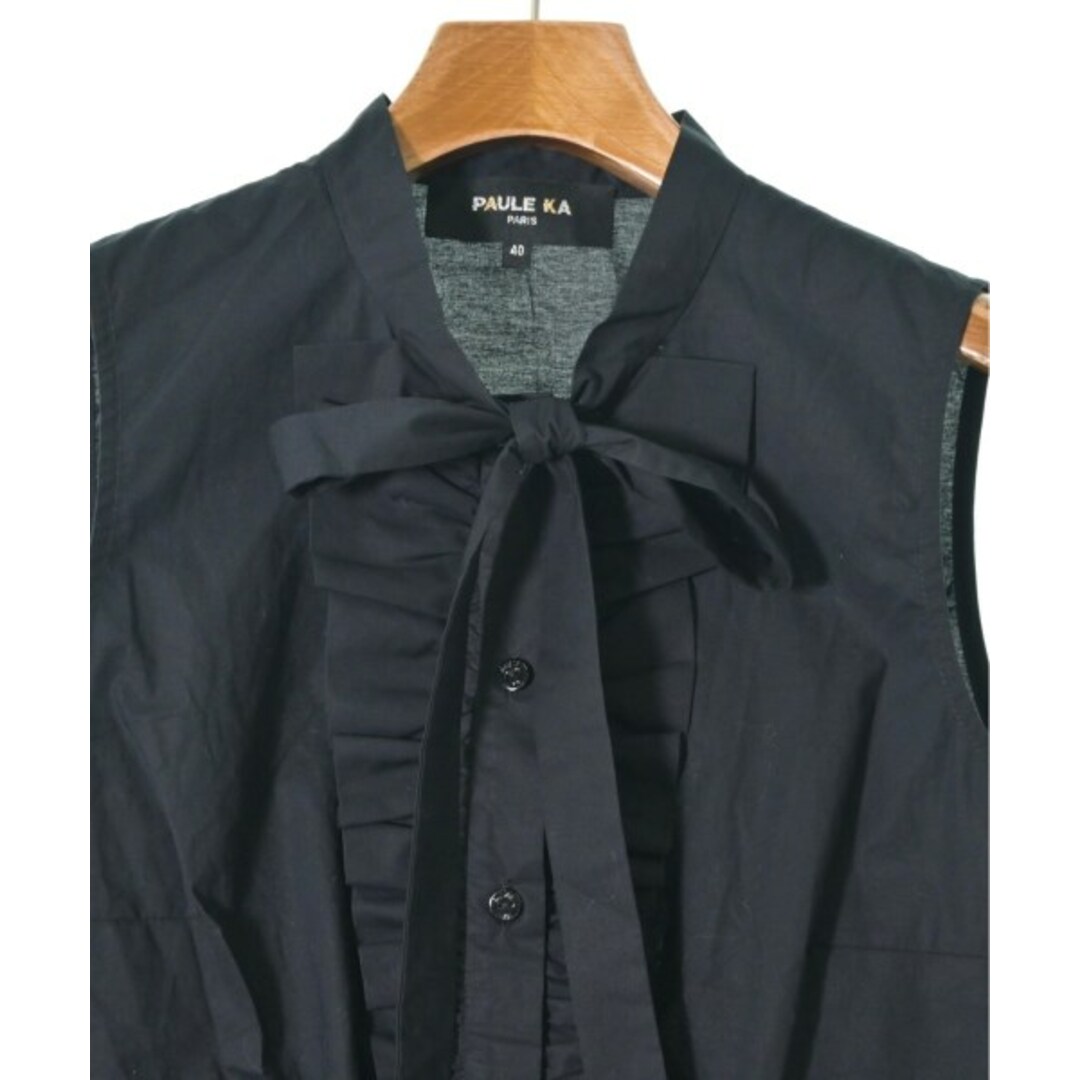PAULE KA ポールカ ブラウス 40(M位) 黒 【古着】-