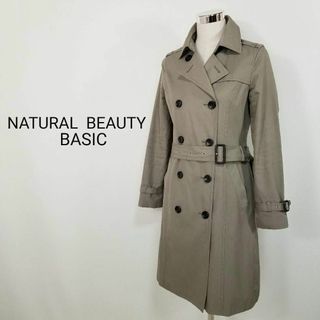 ナチュラルビューティーベーシック(NATURAL BEAUTY BASIC)のナチュラルビューティーベーシック美シルエットトレンチコートMカーキ春コート(トレンチコート)