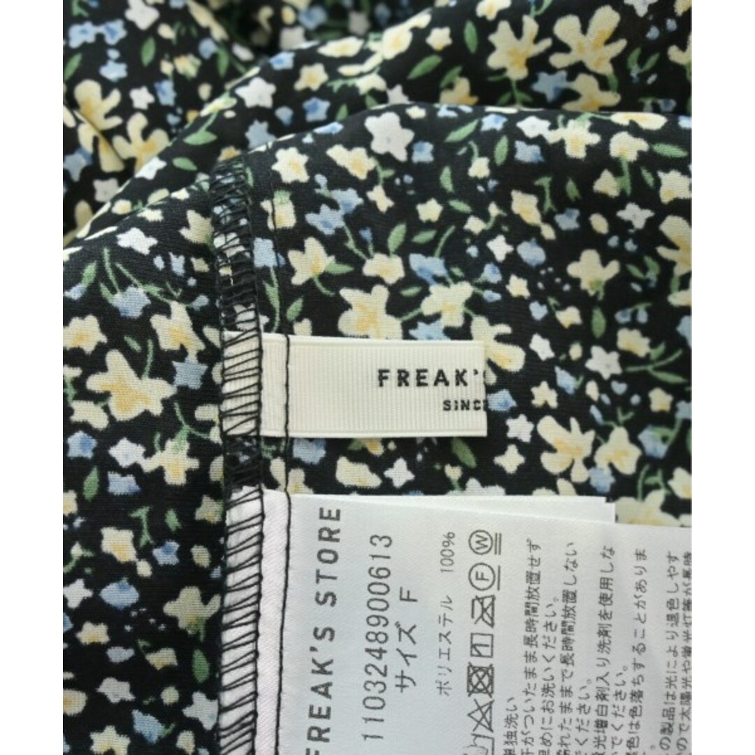 FREAK'S STORE(フリークスストア)のFREAK'S STORE フリークスストア ブラウス F 黒x緑x黄等(花柄) 【古着】【中古】 レディースのトップス(シャツ/ブラウス(長袖/七分))の商品写真