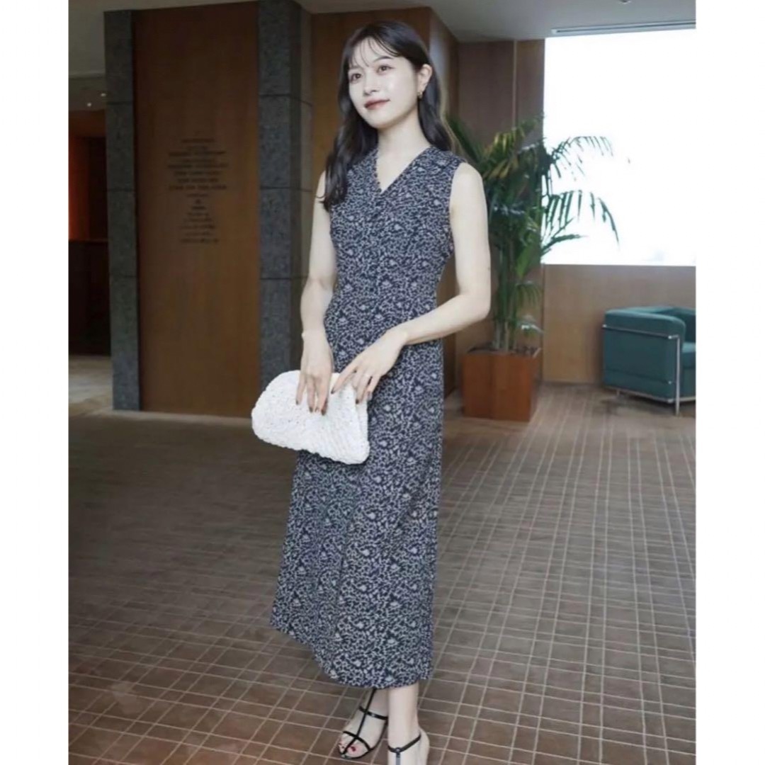 L'or Flower Jacquard Dress ブラック かじまり