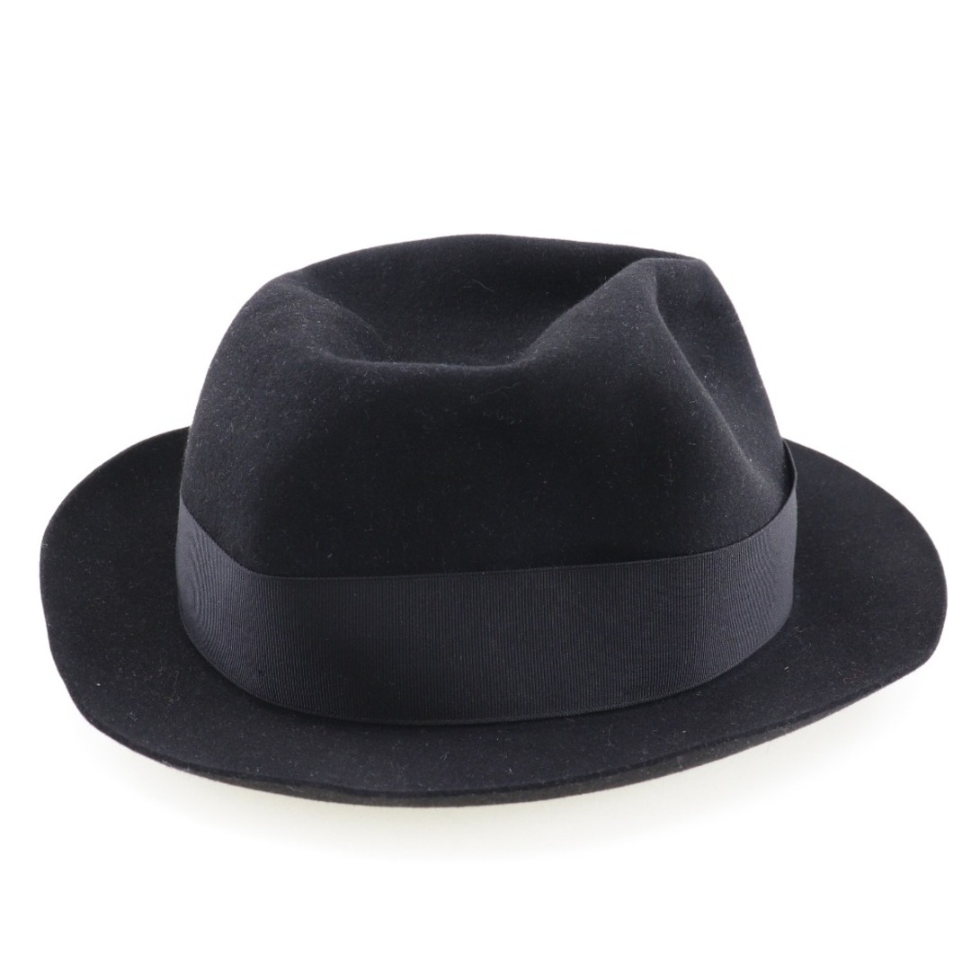 Borsalino ボルサリーノ ハット 58cm グレーx黒