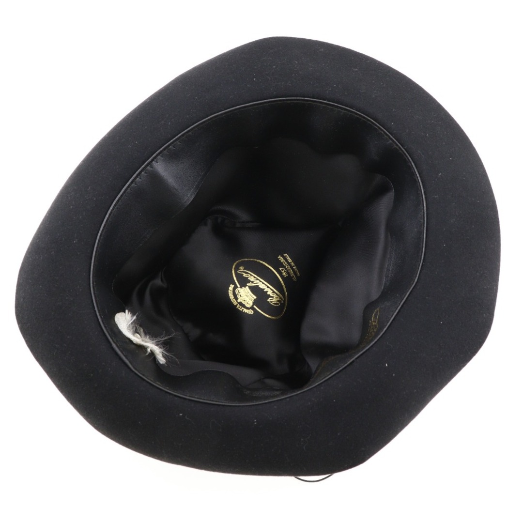 Borsalino - 【Borsalino】ボルサリーノ ハット ウール×レザー 黒