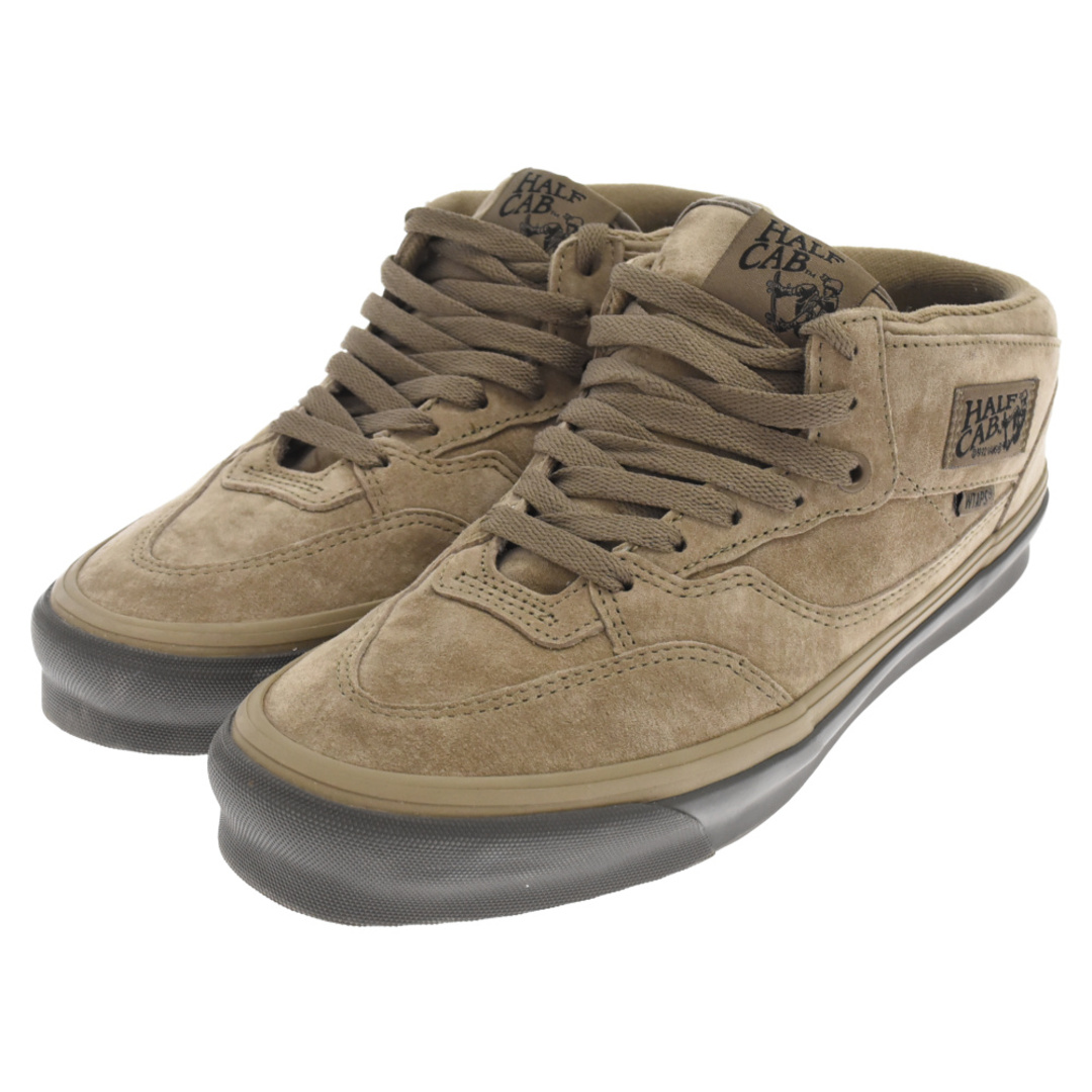 VANS ヴァンズ ×WTAPS HALF CAB ダブルタップスコラボ ハーフキャブ ブラウン ミッドカットスニーカー スエード 27cm/US9