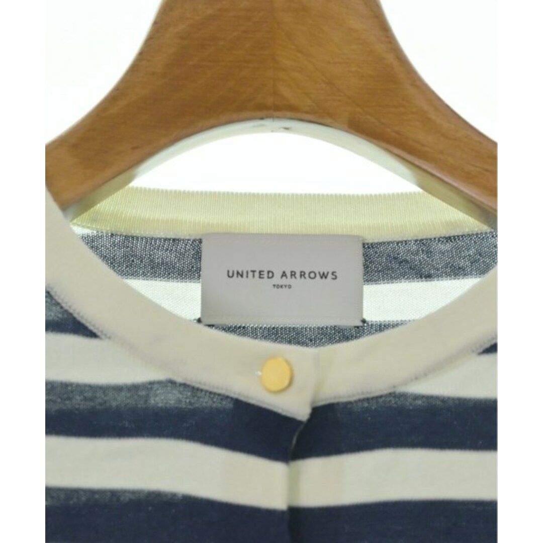 UNITED ARROWS(ユナイテッドアローズ)のUNITED ARROWS カーディガン -(M位) 紺x白(ボーダー) 【古着】【中古】 レディースのトップス(カーディガン)の商品写真