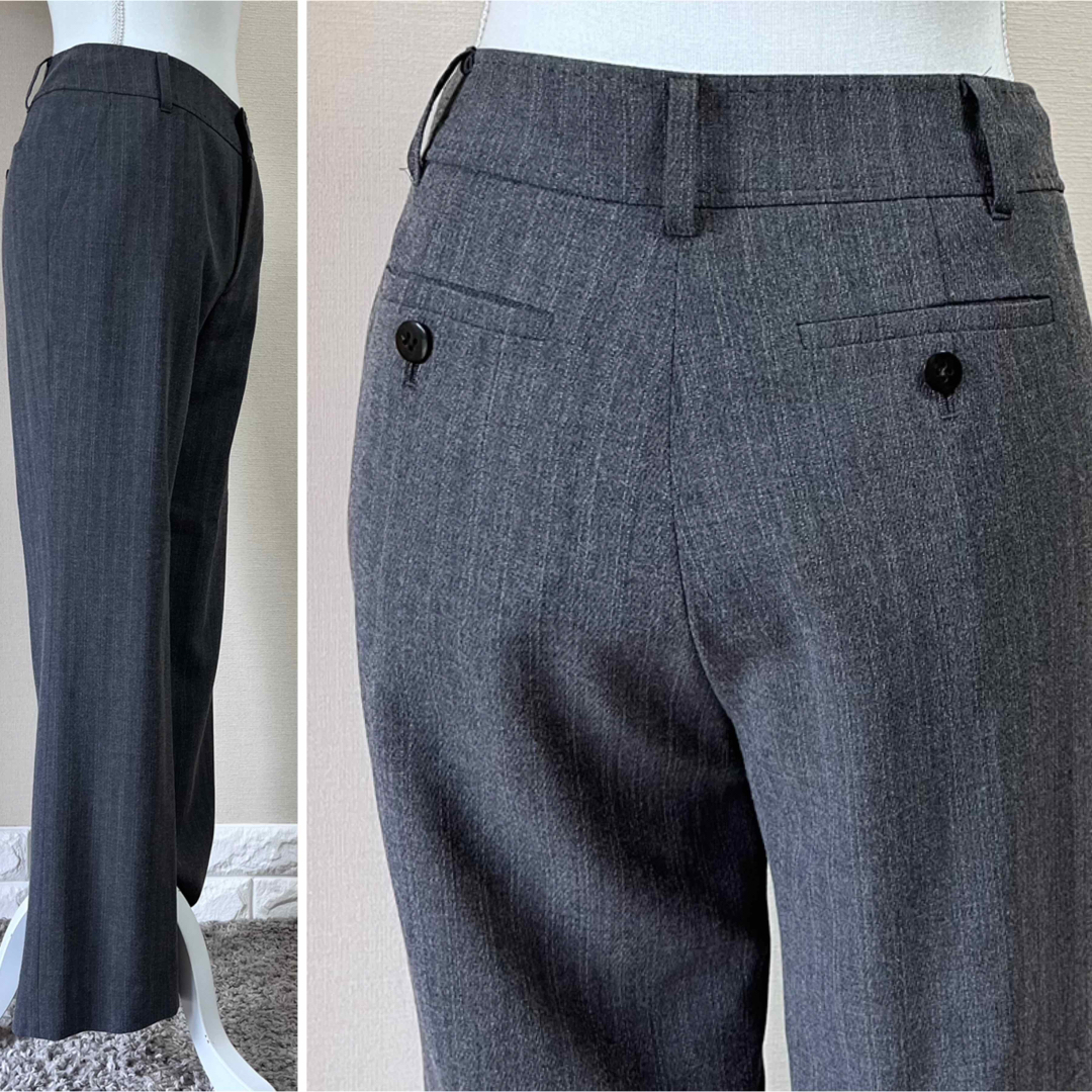 ヒロココシノ 定価15.2万 高級 パンツスーツ セットアップ 38 グレー M-