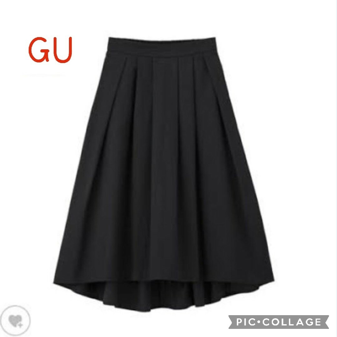 GU(ジーユー)のGU ジーユー　ステップドヘムフレアスカート レディースのスカート(ロングスカート)の商品写真