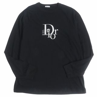 ディオールオム(DIOR HOMME)の美品□23SS DIOR×ERL ディオール オム イーアールエル 313J643A0753 ロゴ刺繍 ロングスリーブTシャツ ブラック XL イタリア製 正規品(Tシャツ/カットソー(七分/長袖))