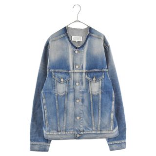 マルタンマルジェラ(Maison Martin Margiela)のMartin Margiela マルタンマルジェラ 21AW ノーカラー デニムジャケット Gジャン インディゴ S50AM0527 S30561(Gジャン/デニムジャケット)