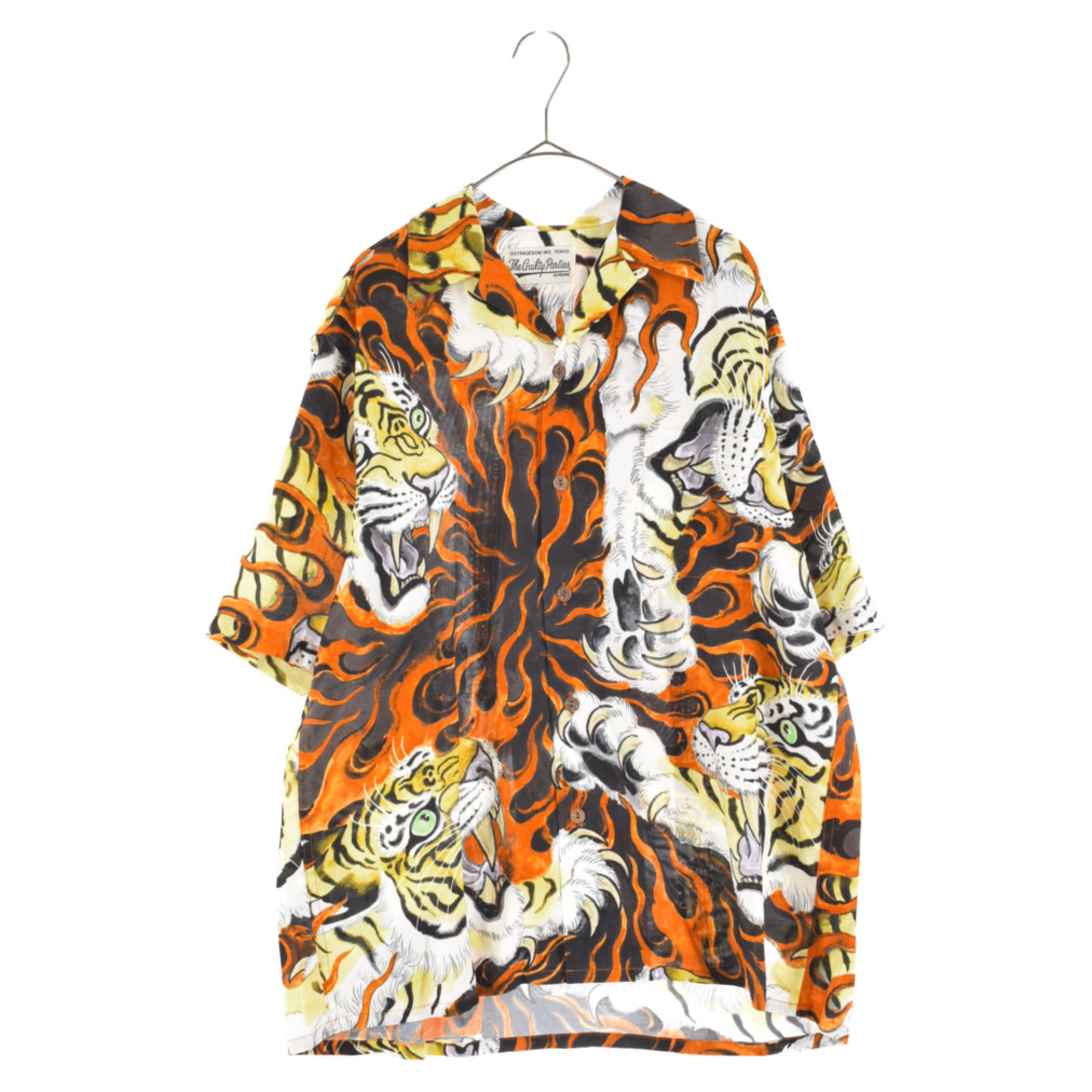 WACKO MARIA ワコマリア Tim LEHI / S/S Hawaiian Shirt ( TYPE-1 ) ティムリーハイ タイガー 半袖ハワイアンシャツ レーヨン オレンジ
