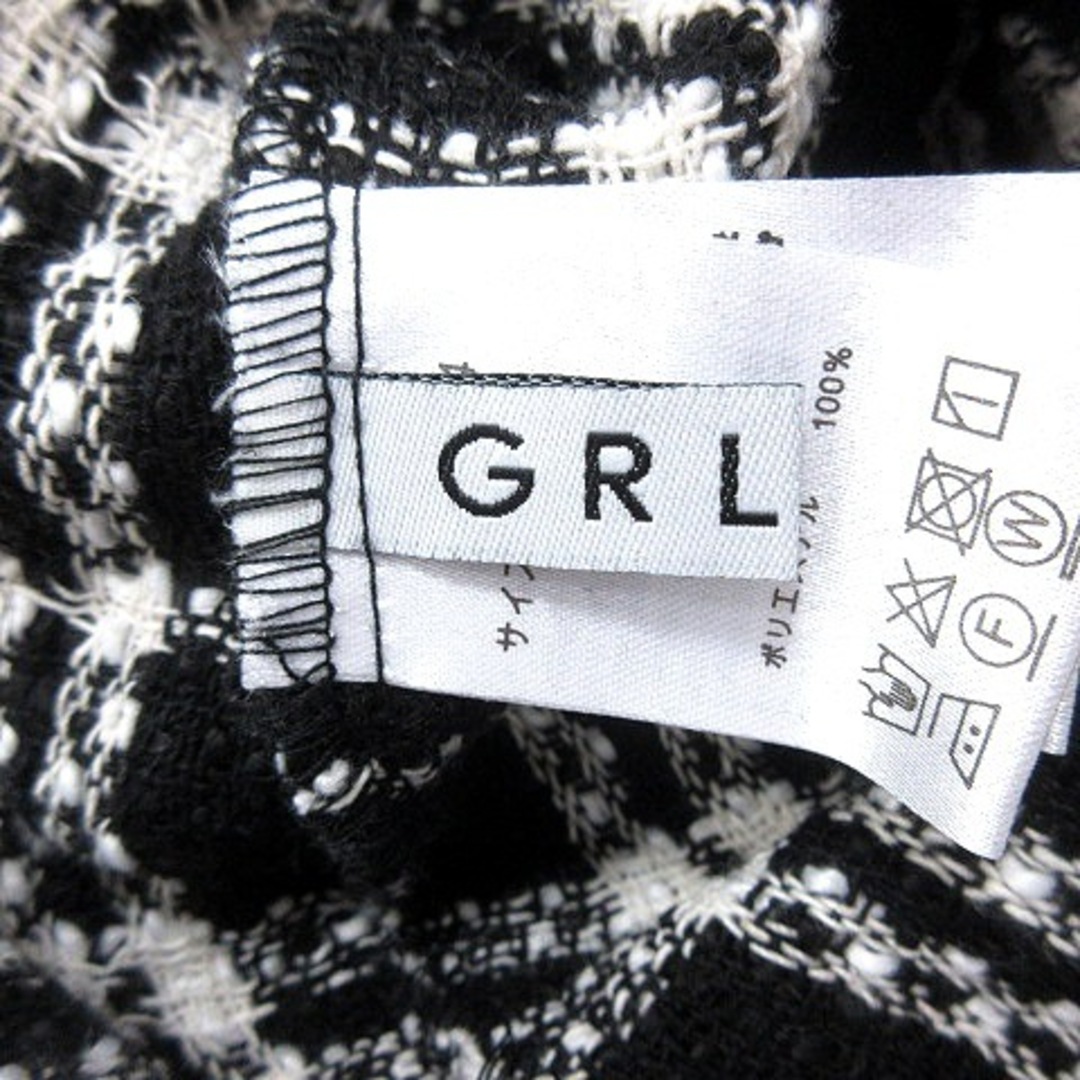 GRL(グレイル)のグレイル キャミソールワンピース ミニ ツイード チェック M 黒 ブラック レディースのワンピース(ミニワンピース)の商品写真