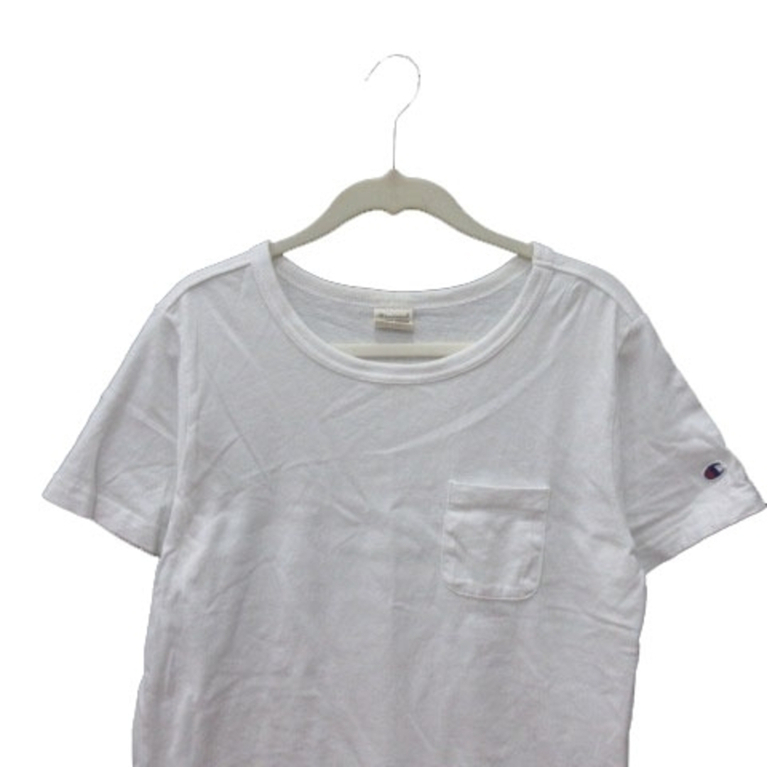 Champion(チャンピオン)のチャンピオン Tシャツ カットソー クルーネック ワンポイント 半袖 M 白 レディースのトップス(Tシャツ(半袖/袖なし))の商品写真