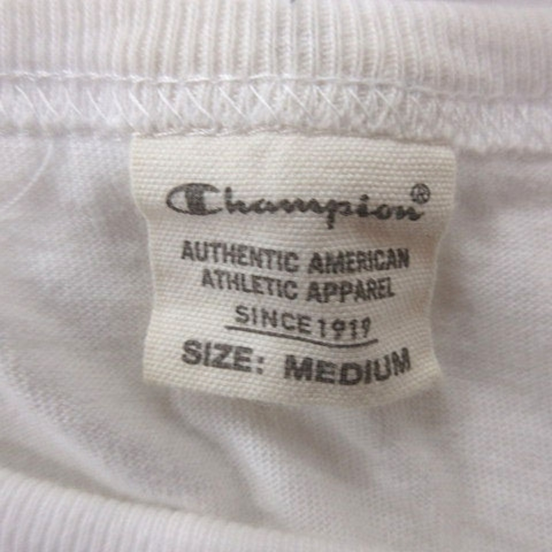 Champion(チャンピオン)のチャンピオン Tシャツ カットソー クルーネック ワンポイント 半袖 M 白 レディースのトップス(Tシャツ(半袖/袖なし))の商品写真