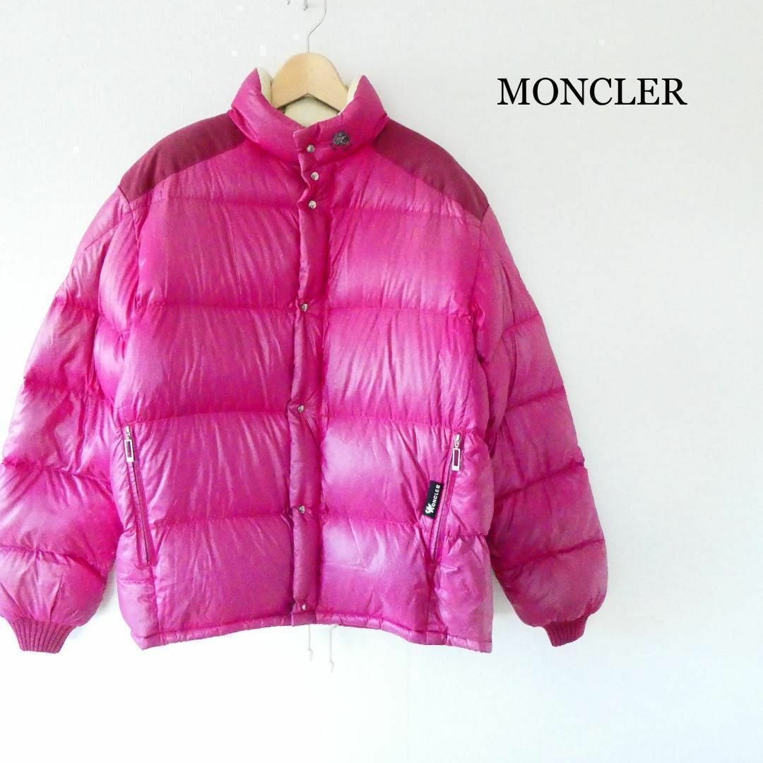 良品 MONCLER アシックス期 ロゴ ジップアップ ダウンジャケット