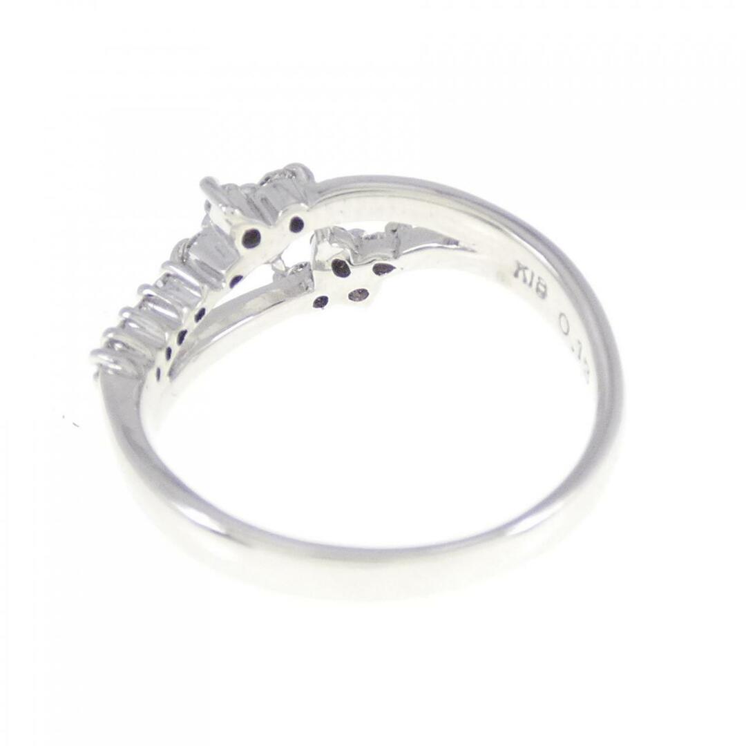 K18WG ダイヤモンド ピンキー リング 0.13CT レディースのアクセサリー(リング(指輪))の商品写真