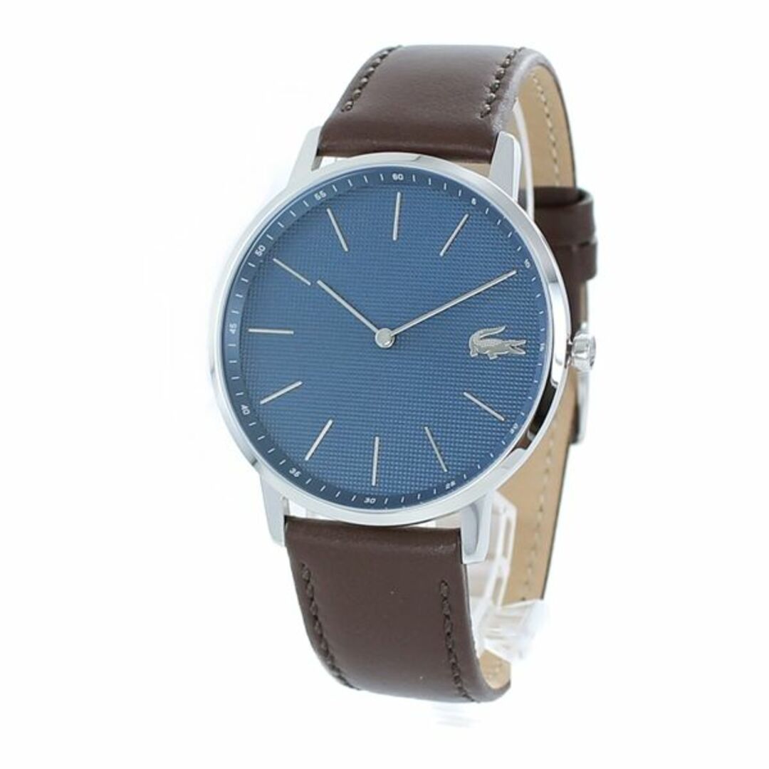 ラコステ 時計 メンズ 腕時計 ブルー 青 ブラウンレザー 茶色 革 シンプル 男性 仕事用 とけい 2011003