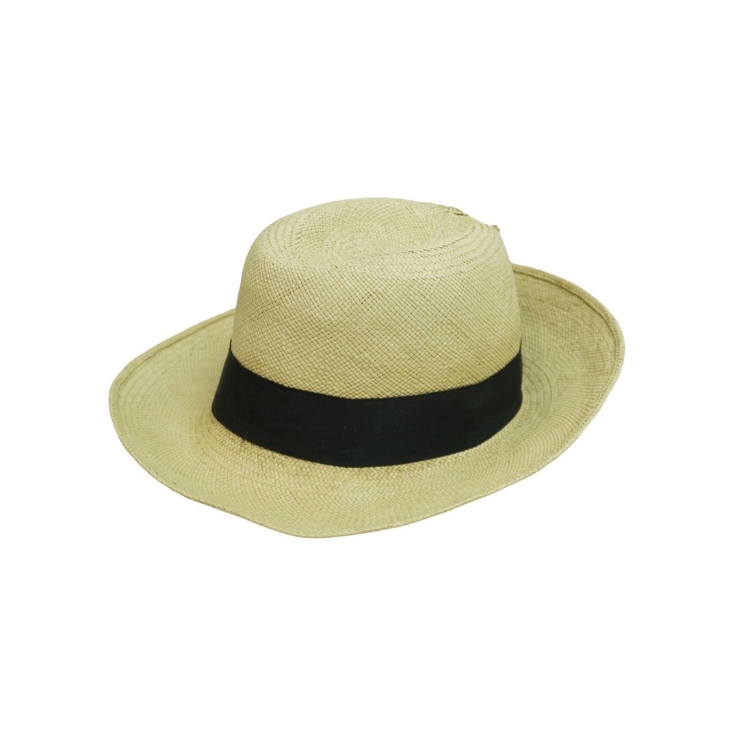 Borsalino ボルサリーノ CA4LA ハット パナマハット 帽子 ベージュ サイズ57 天然草 良品  53072