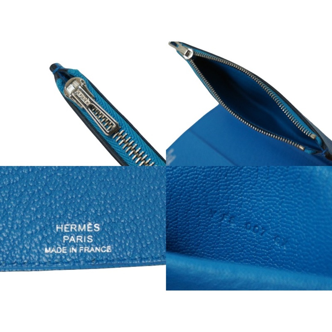 極美品 HERMES エルメス 手帳カバー アジェンダ ブルー系 レザー Y刻印  53811 9