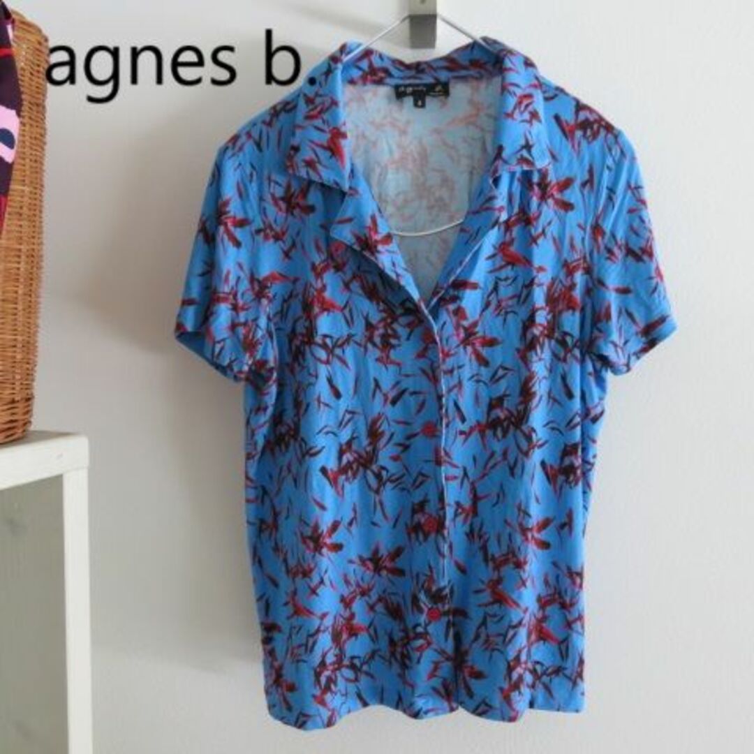 agnes b.(アニエスベー)のagnes b. アニエスベー　開襟シャツ　アロハシャツ　半袖シャツ　２ レディースのトップス(シャツ/ブラウス(半袖/袖なし))の商品写真