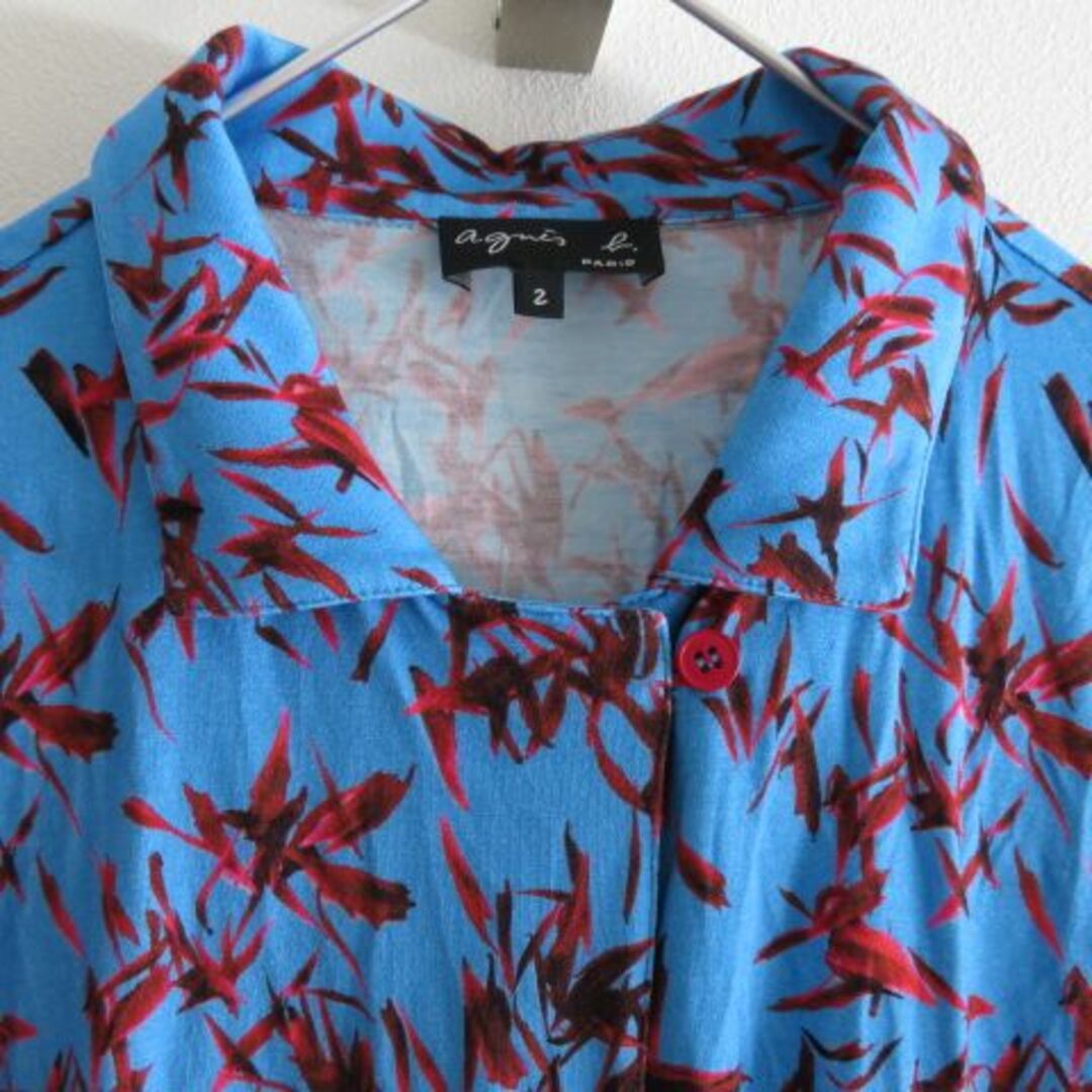 agnes b.(アニエスベー)のagnes b. アニエスベー　開襟シャツ　アロハシャツ　半袖シャツ　２ レディースのトップス(シャツ/ブラウス(半袖/袖なし))の商品写真