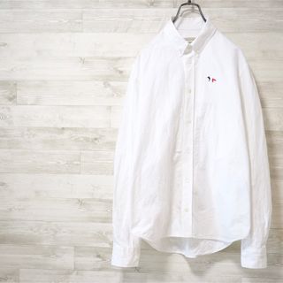 MAISON KITSUNE フォックスロゴ BDシャツ-White/38 LT