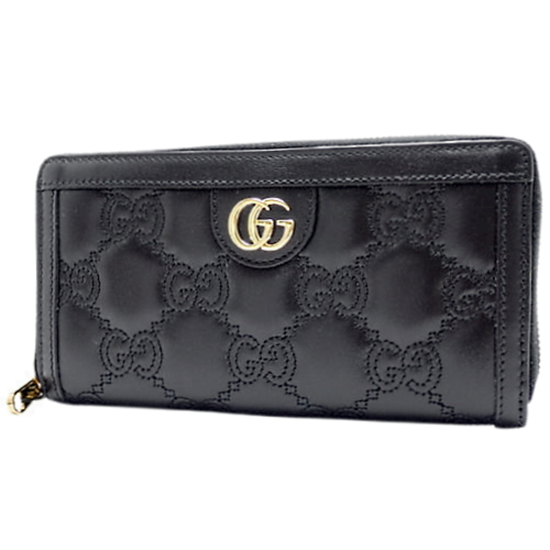 グッチ長財布 ジップアラウンドウォレット GGマトラッセレザー