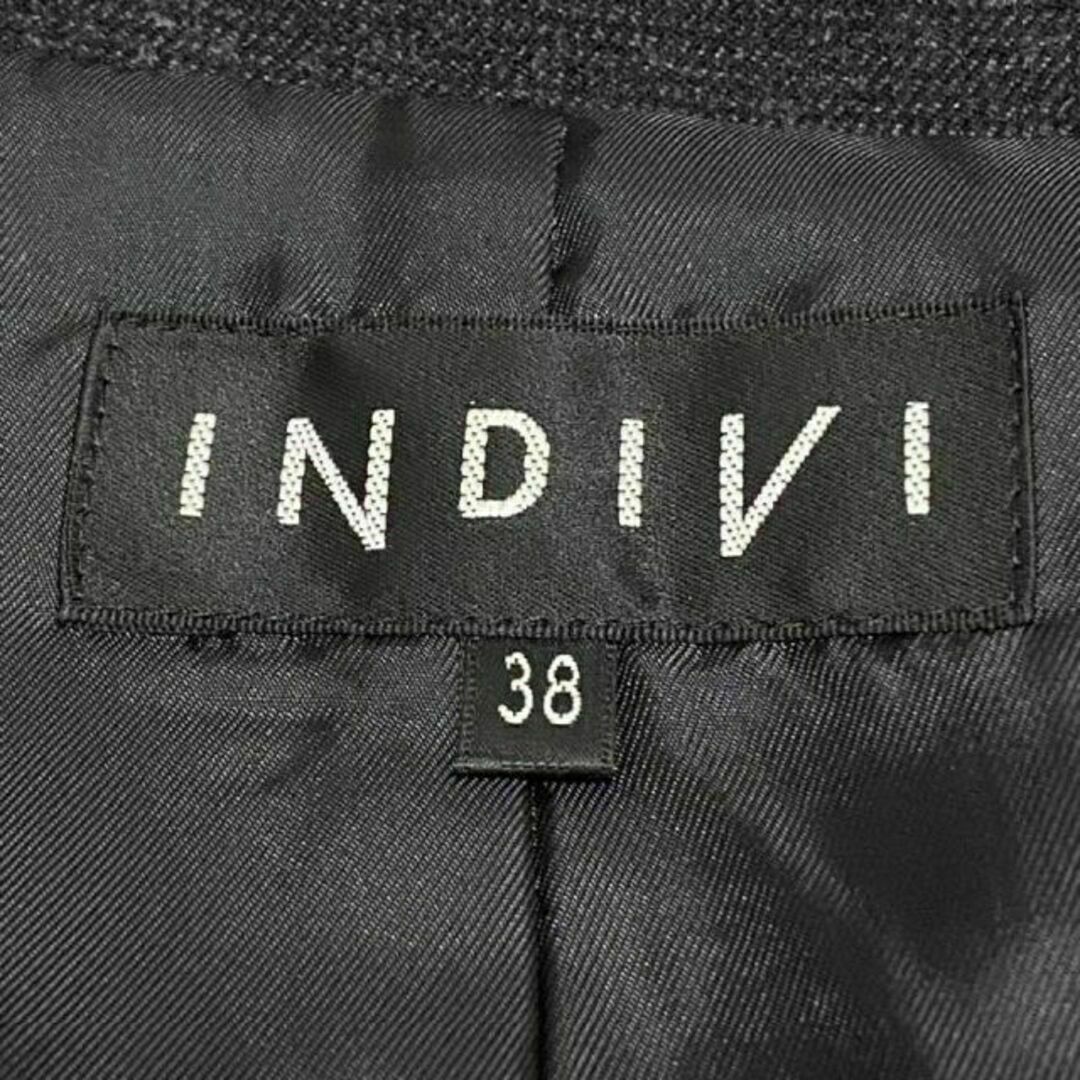 INDIVI(インディヴィ)の658 インディヴィ テーラード ジャケット グレー 38サイズ 1B レディースのジャケット/アウター(テーラードジャケット)の商品写真