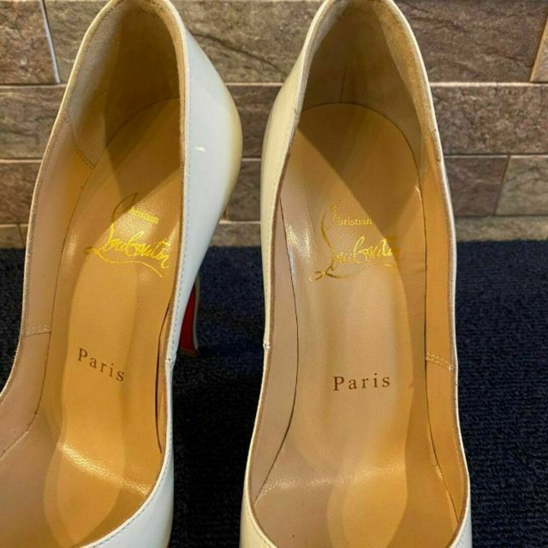 美品 クリスチャン ルブタン 白 パンプス ヒール 靴 | www.mumstheword.me